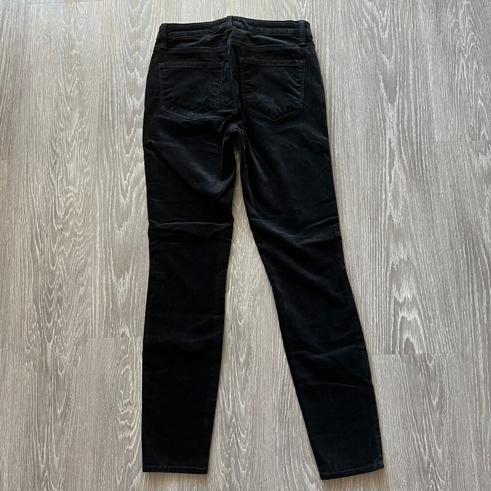 L'Agence Velvet Pants Womens Size 25 With Lace Up Front Black - Picture 11 of 11
